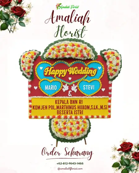 Papan Bunga Pernikahan Babatan